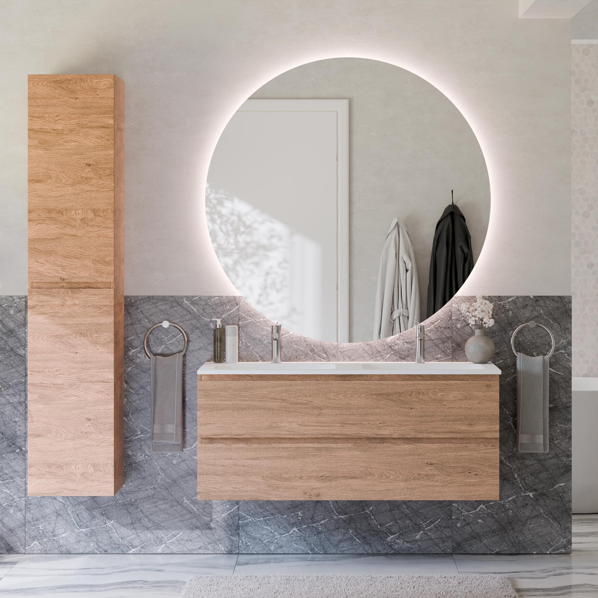 Ensemble de meubles de salle de bain AVA 120 cm avec lavabo