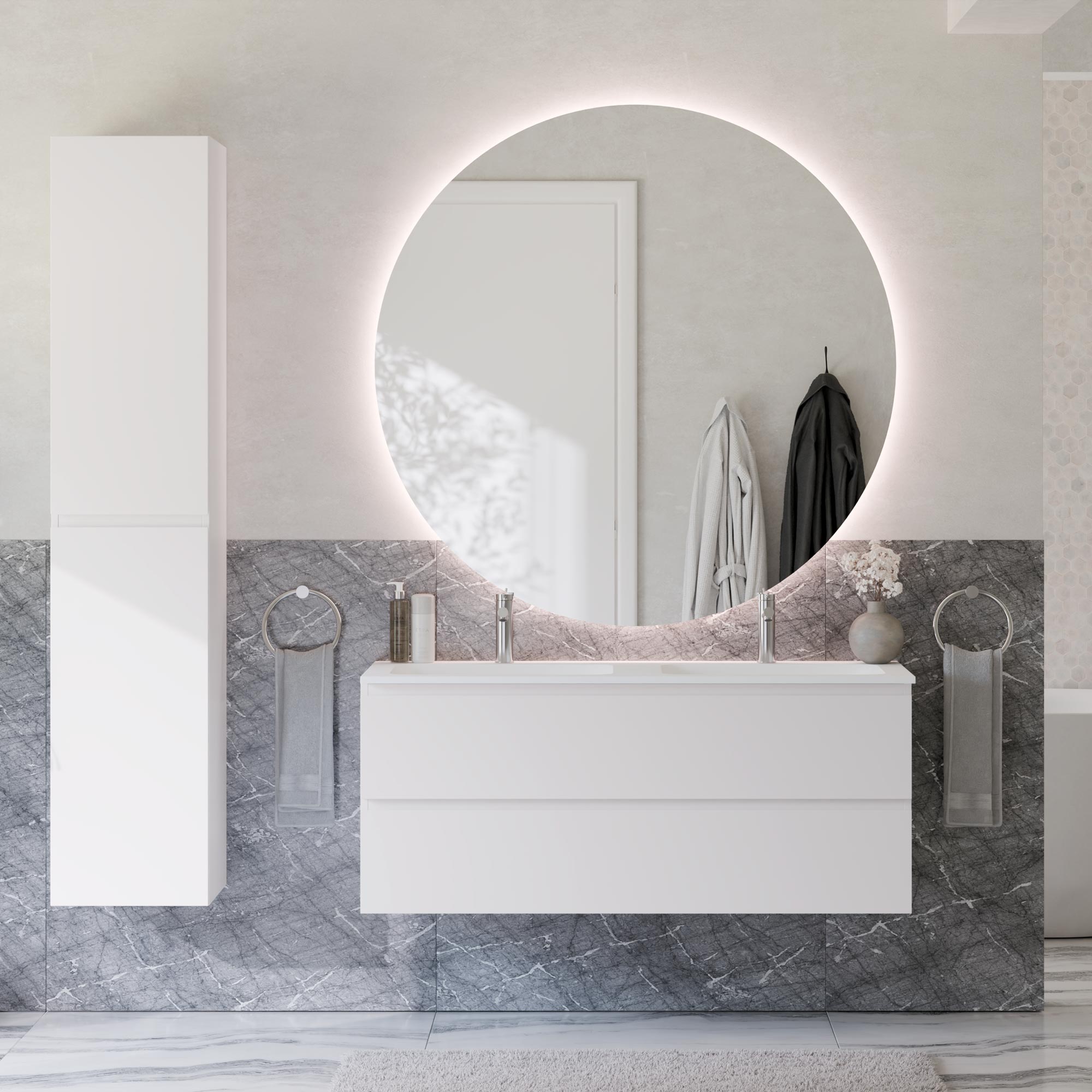 Ensemble de meubles de salle de bain AVA 120 cm avec lavabo