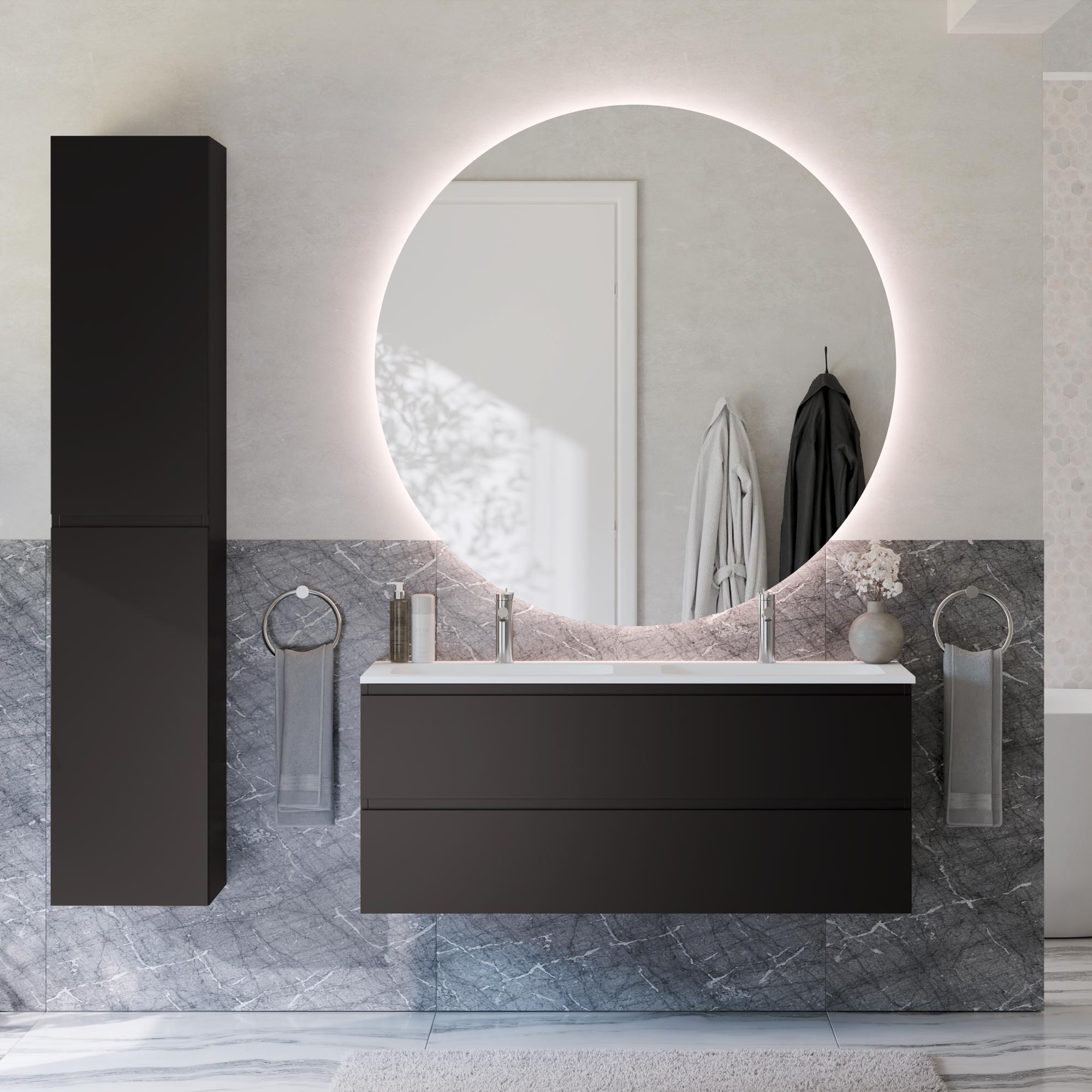 Ensemble de meubles de salle de bain AVA 120 cm avec lavabo