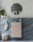 Ensemble de meubles de salle de bain KONDA 50 cm avec lavabo en marbre minéral