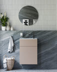 Ensemble de meubles de salle de bains KONDA 50 cm avec lavabo en résine minérale