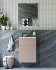 Ensemble de meubles de salle de bain KONDA 50 cm avec lavabo en marbre minéral