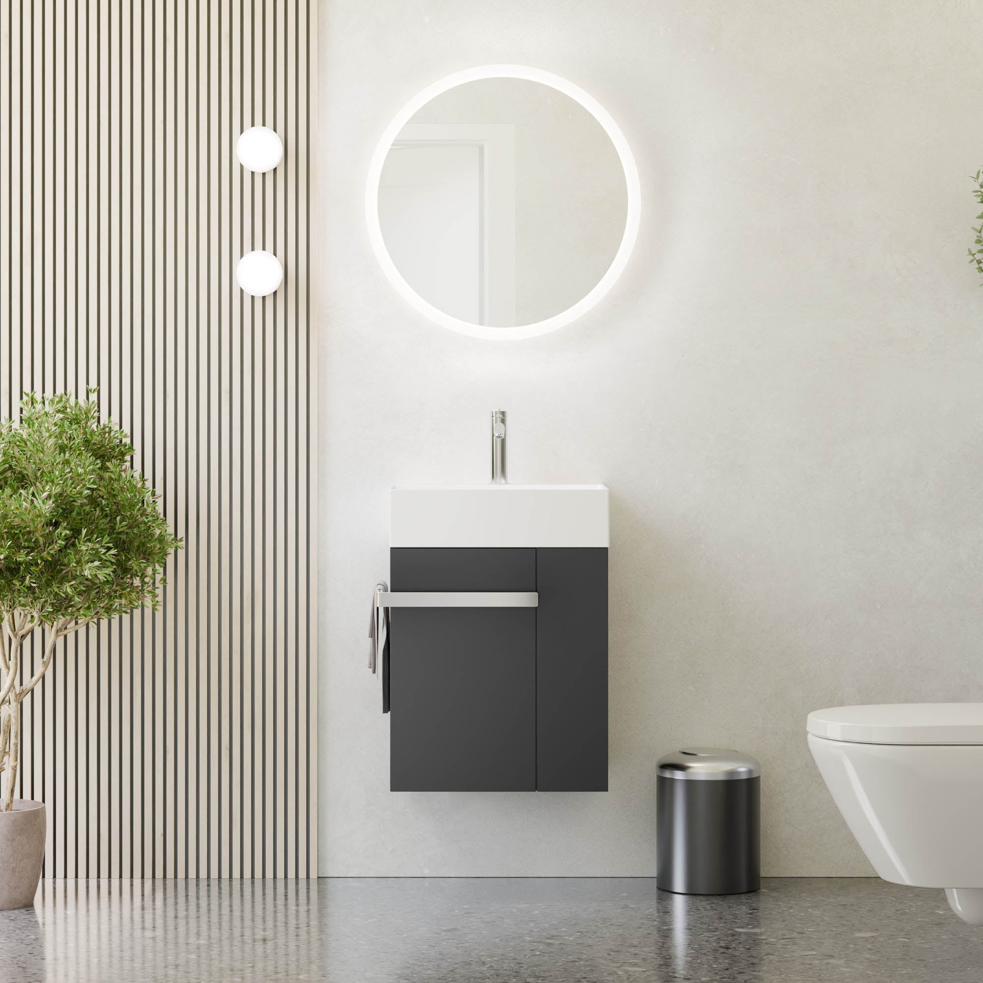 Ensemble de meubles de salle de bains COMPACT 45 cm avec lavabo