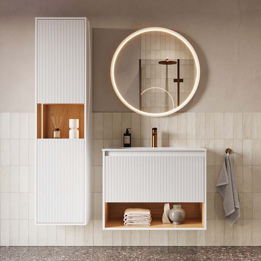 Ensemble meubles salle de bain BELDIVO 80 cm