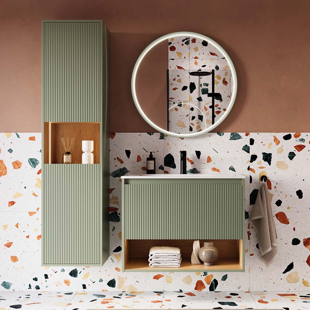 Ensemble meubles salle de bain BELDIVO 80 cm