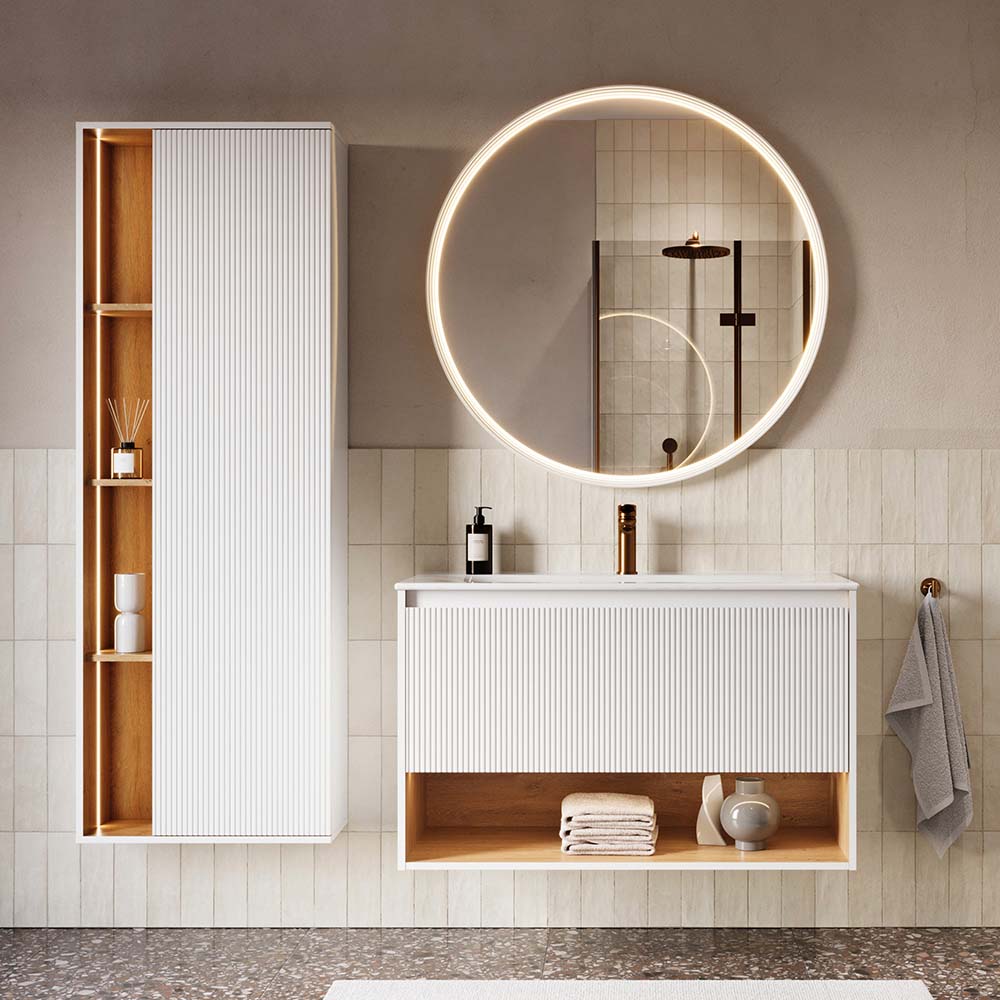 Ensemble meubles salle de bain BELDIVO 100 cm