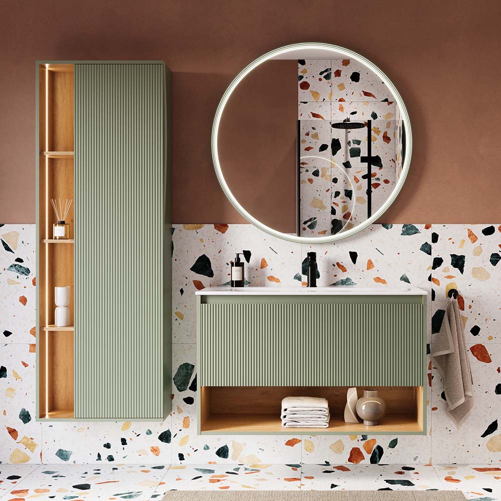 Ensemble meubles salle de bain BELDIVO 100 cm