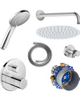 Système de douche encastré Duravit avec thermostat et pomme de douche
