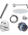 Système de douche encastré Duravit avec thermostat et pomme de douche