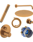 Système de douche encastré Duravit avec thermostat et pomme de douche