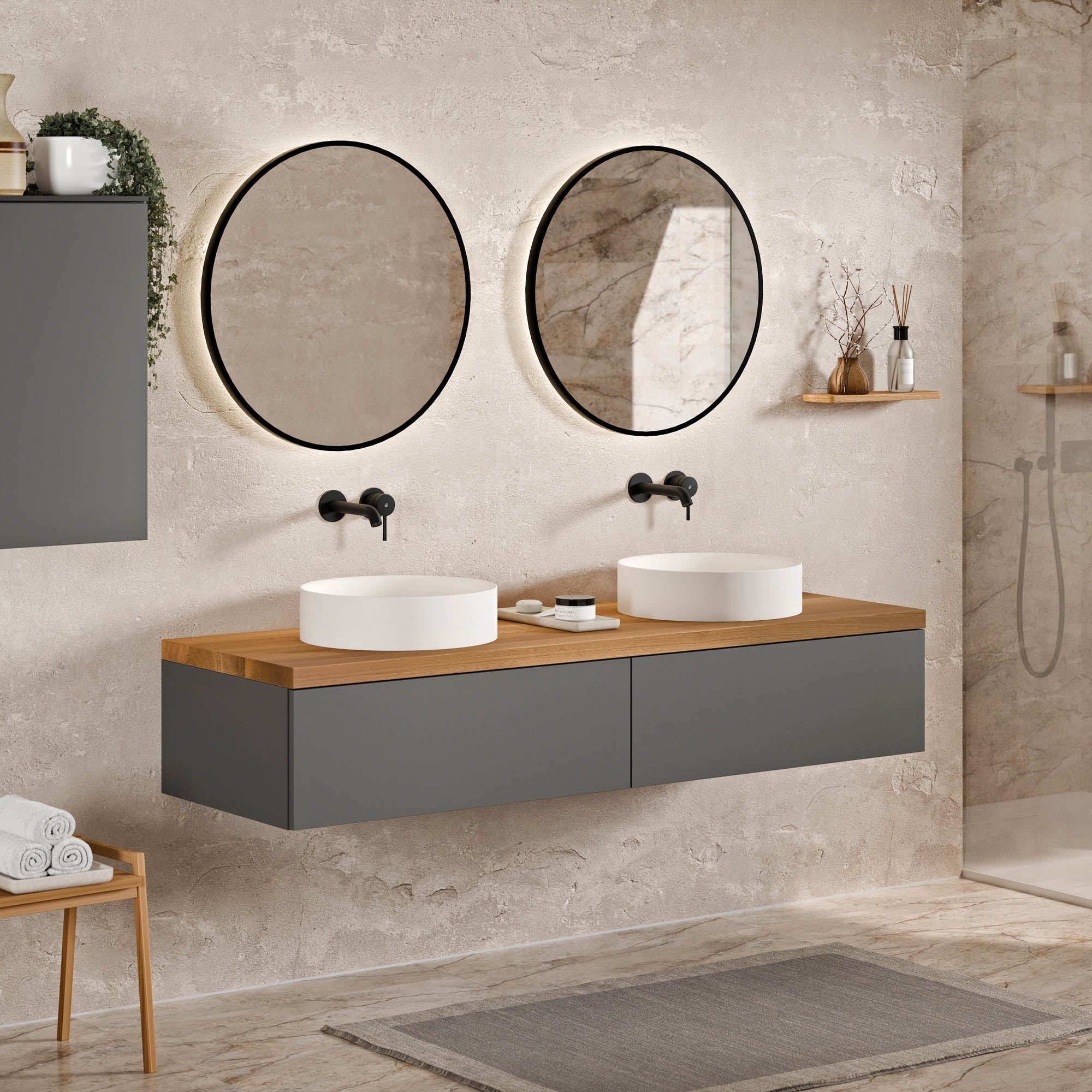 Meuble sous-lavabo JUVIA Classic 1 - de 100 cm à 160 cm