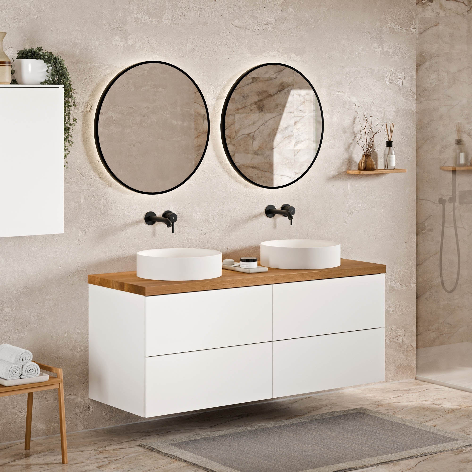 Meuble sous-lavabo JUVIA Classic 2 - de 100 cm à 160 cm