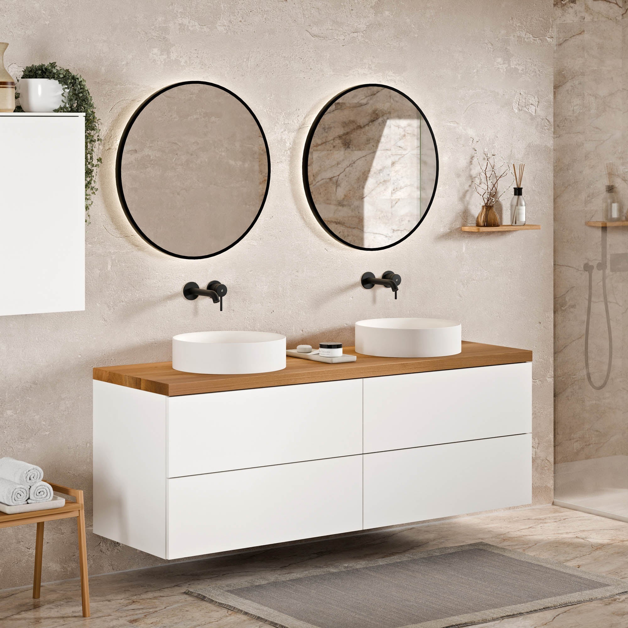 Meuble sous-lavabo JUVIA Classic 2 - de 100 cm à 160 cm