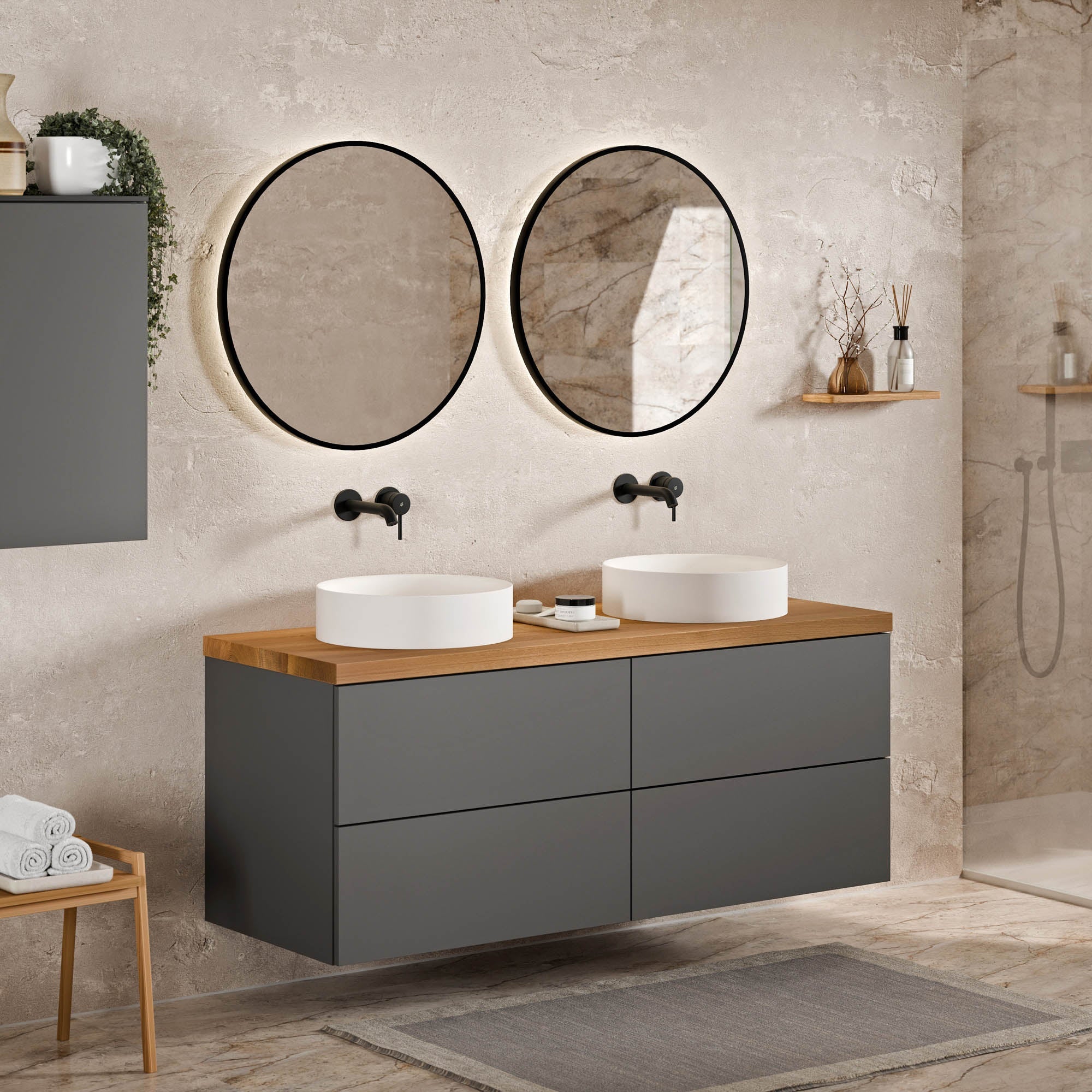 Meuble sous-lavabo JUVIA Classic 2 - de 100 cm à 160 cm