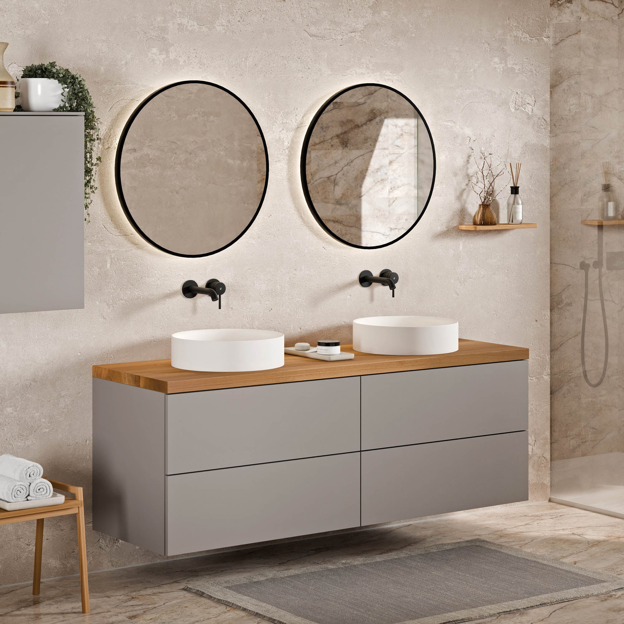 Meuble sous-lavabo JUVIA Classic 2 - de 100 cm à 160 cm