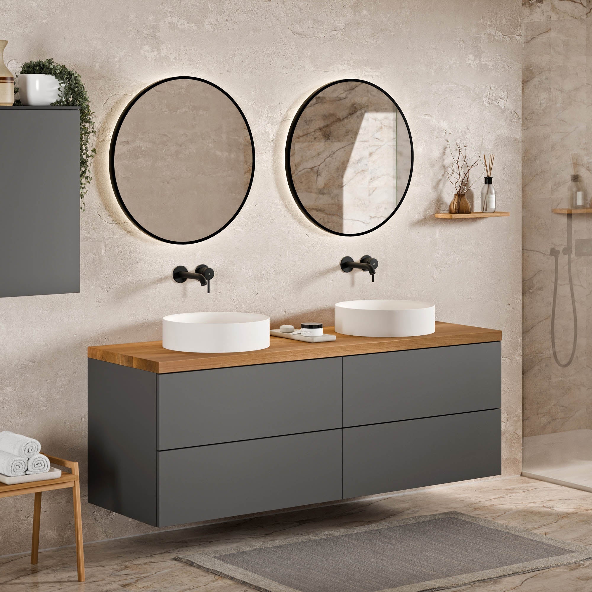 Meuble sous-lavabo JUVIA Classic 2 - de 100 cm à 160 cm