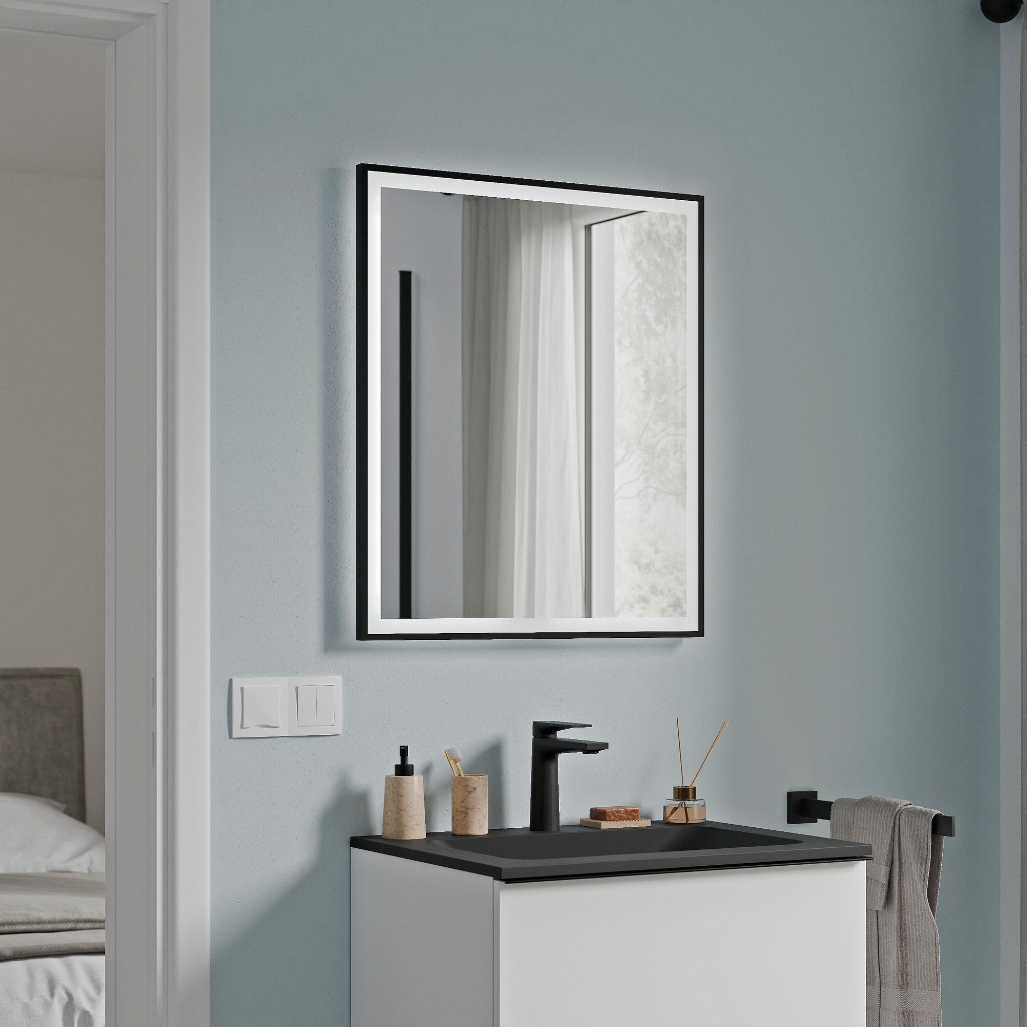 Miroir de salle de bain VARO FRAME rectangulaire