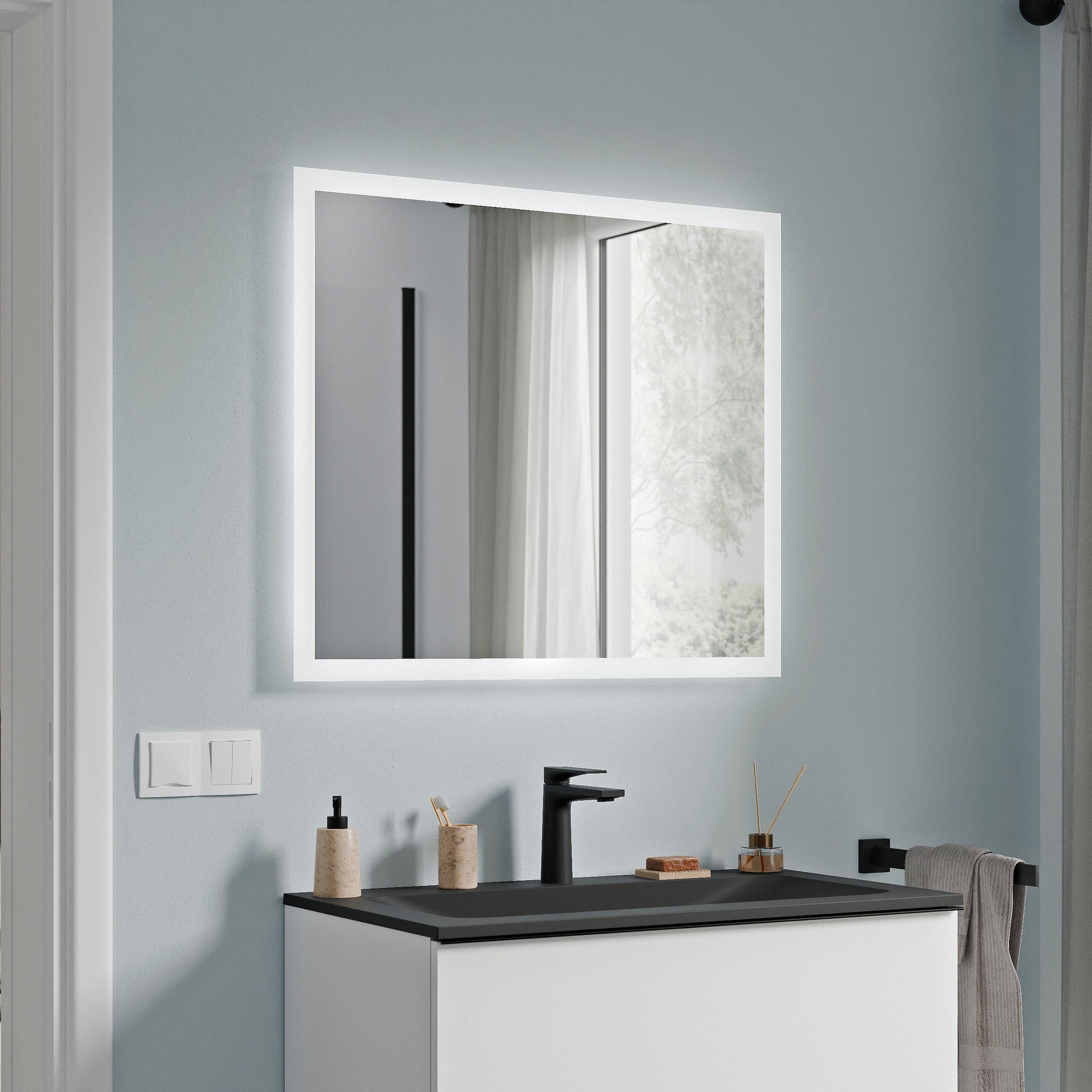 Ensemble de meubles de salle de bain VIREO 80 cm avec lavabo