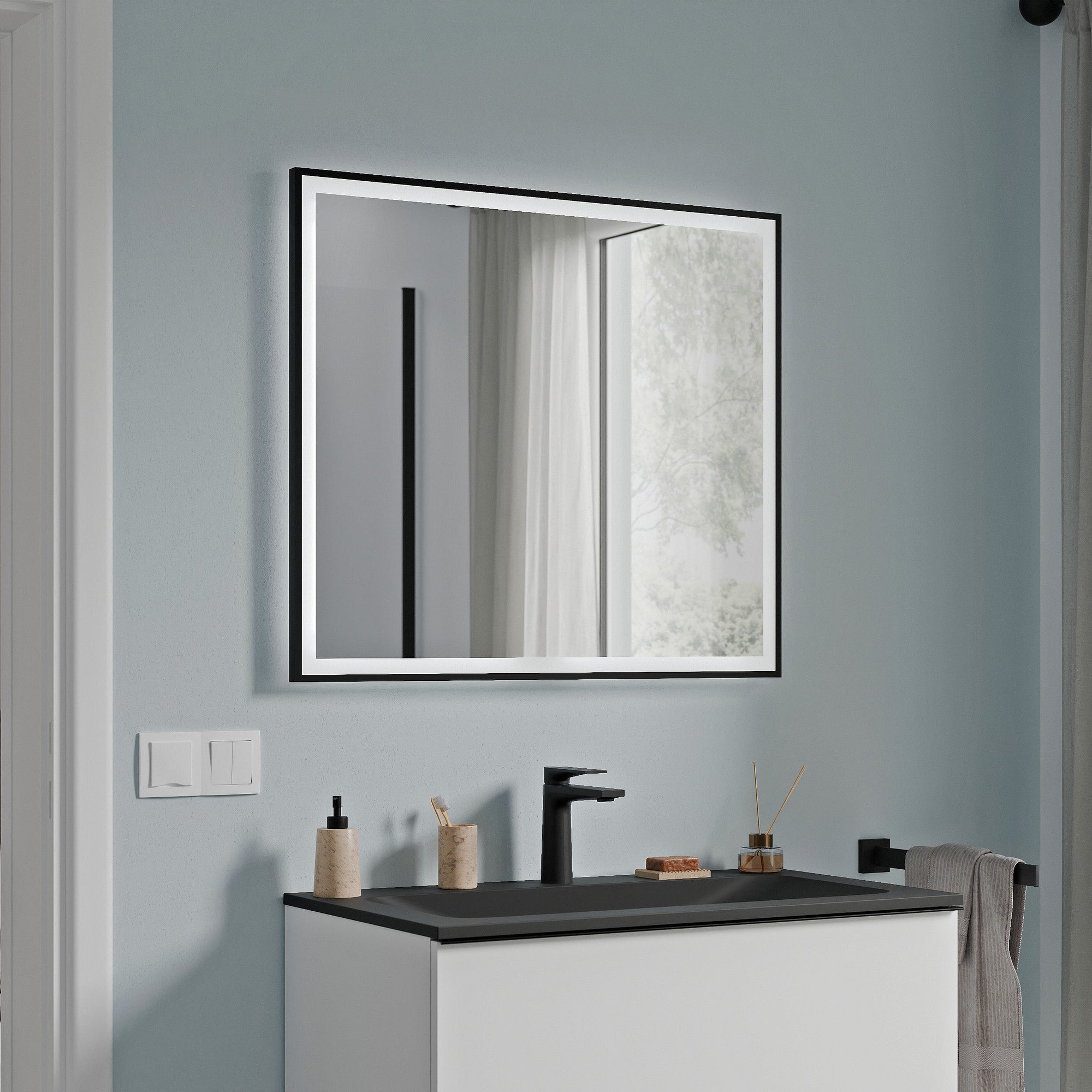 Miroir de salle de bain VARO FRAME rectangulaire