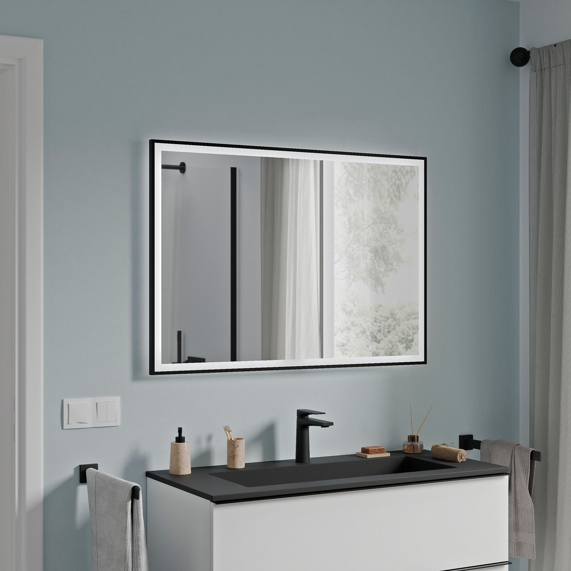Miroir de salle de bain VARO FRAME rectangulaire
