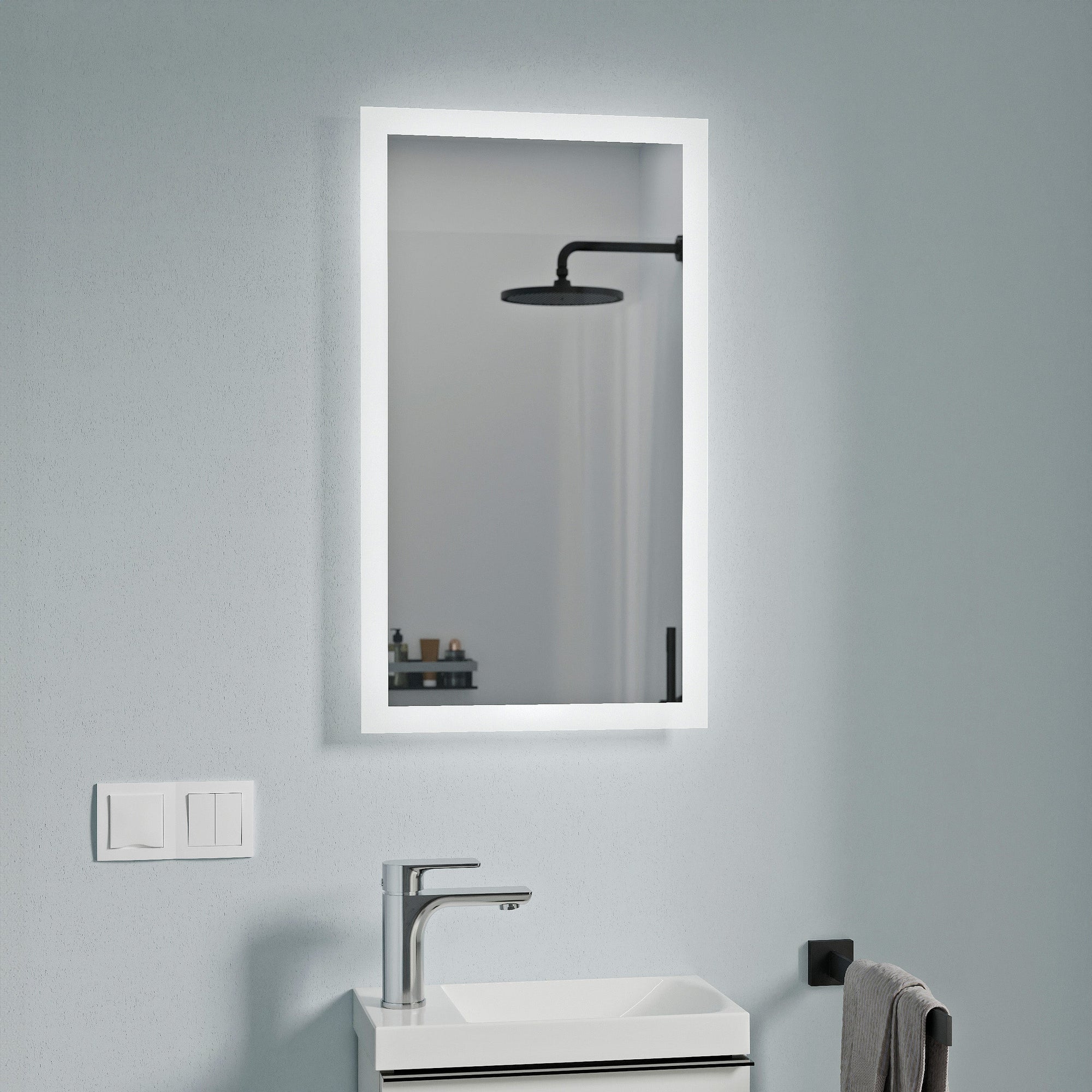 Miroir de salle de bain VARO rectangulaire
