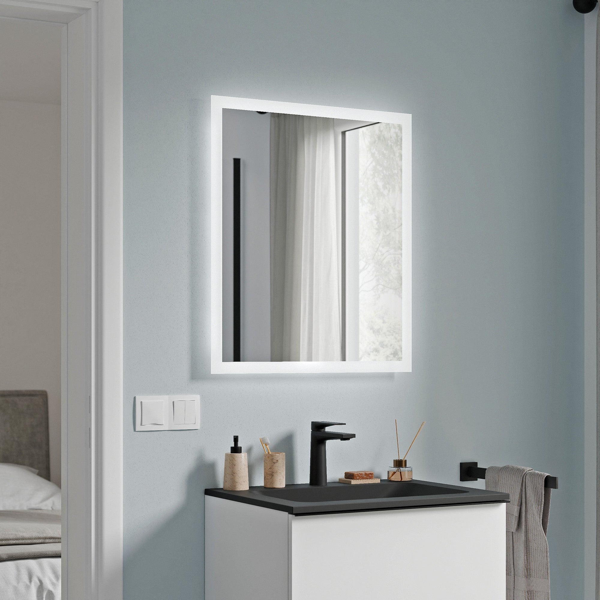 Ensemble de meubles de salle de bain VIREO 60 cm avec lavabo