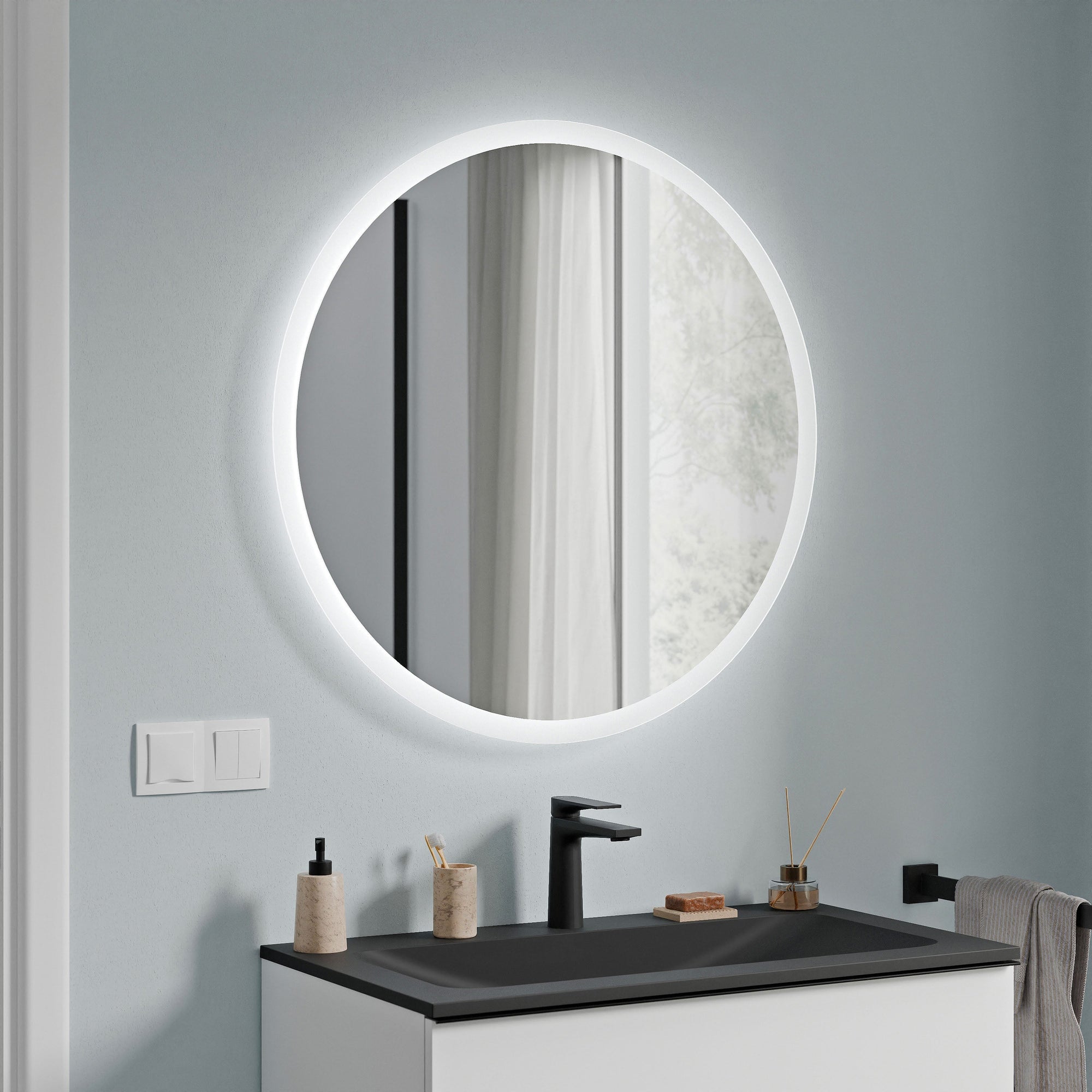 Ensemble de meubles de salle de bain VIREO 80 cm avec lavabo
