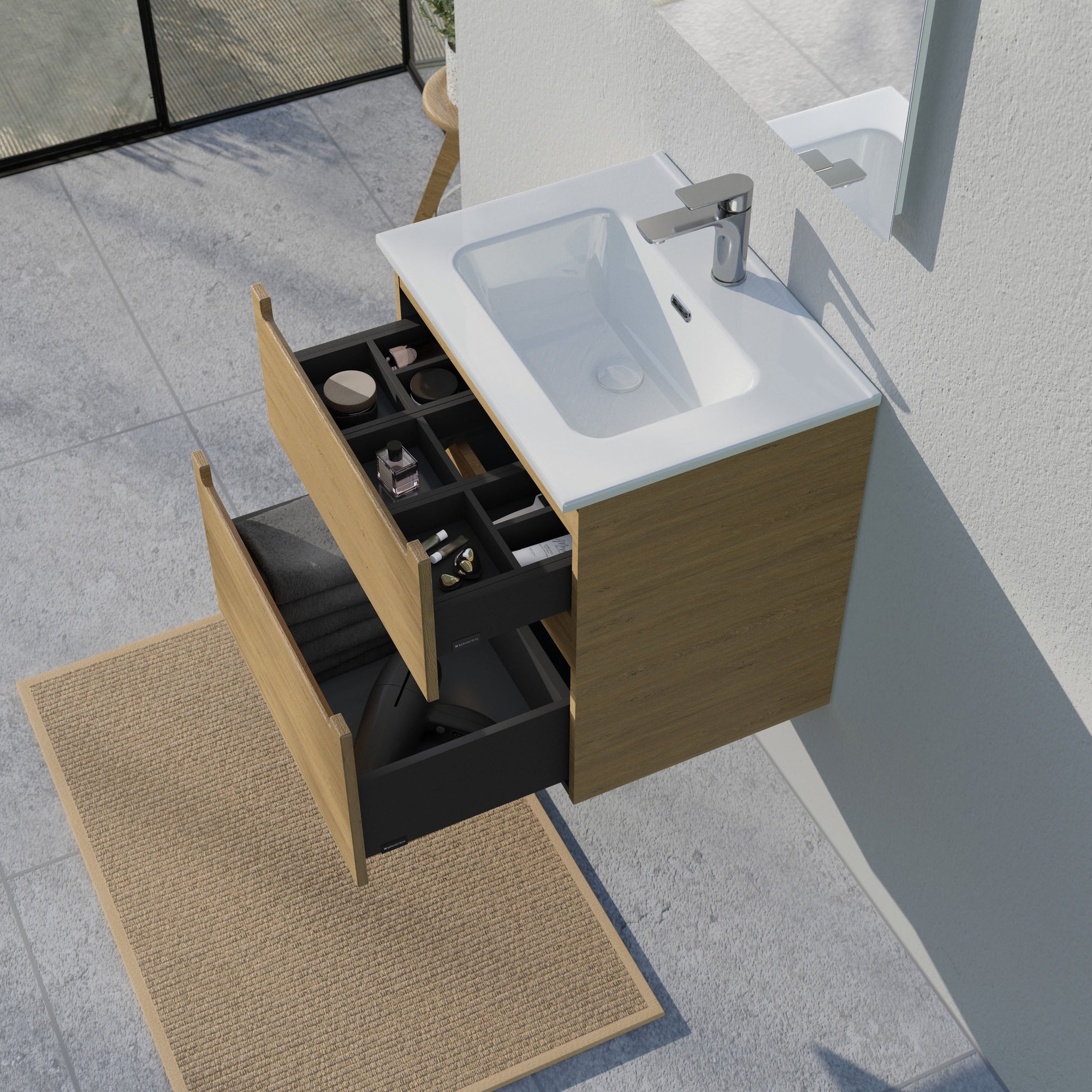 Ensemble de meubles de salle de bain VIREO 60 cm avec lavabo
