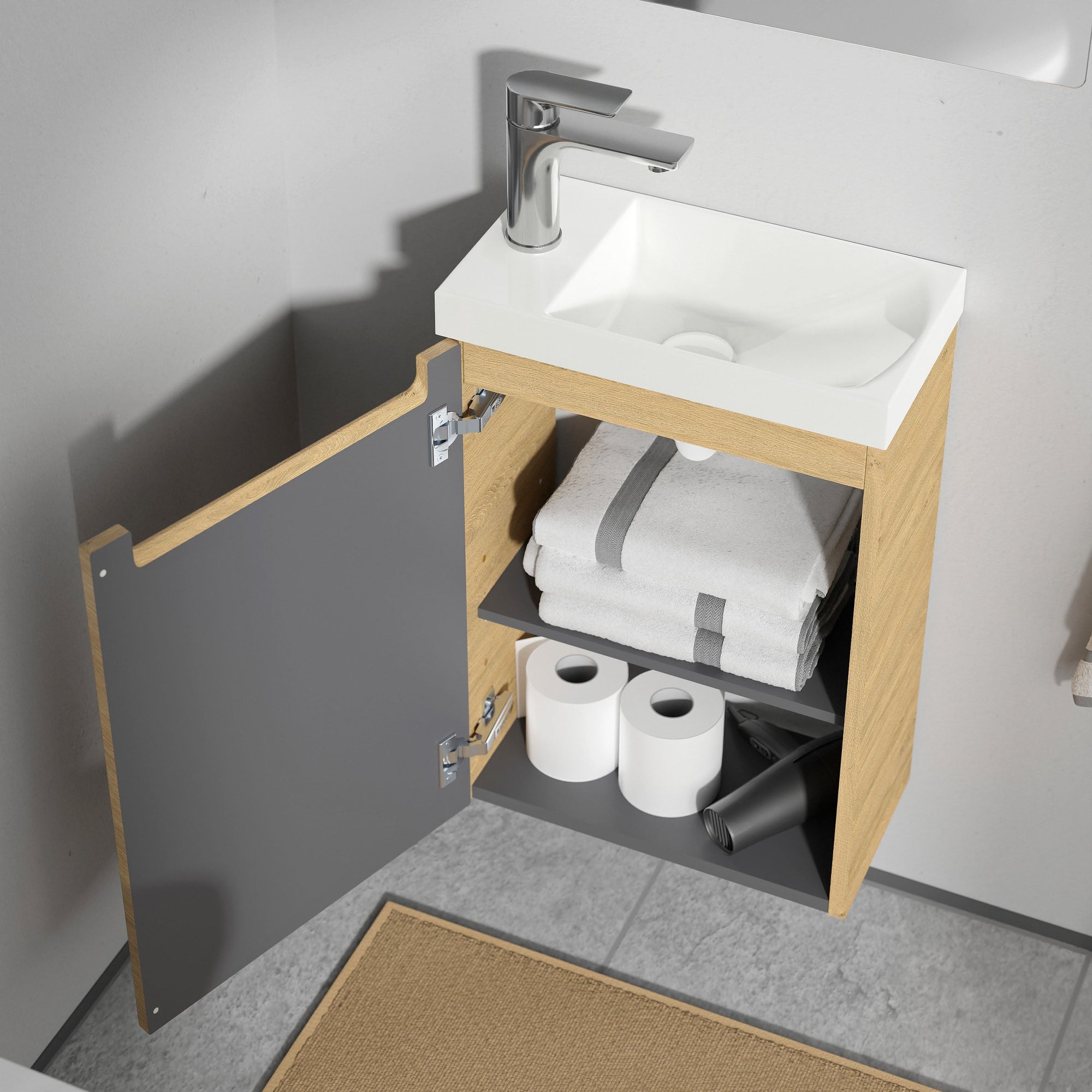 Meuble de salle de bain VIREO 40 cm avec lavabo