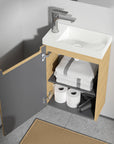 Meuble de salle de bain VIREO 40 cm avec lavabo