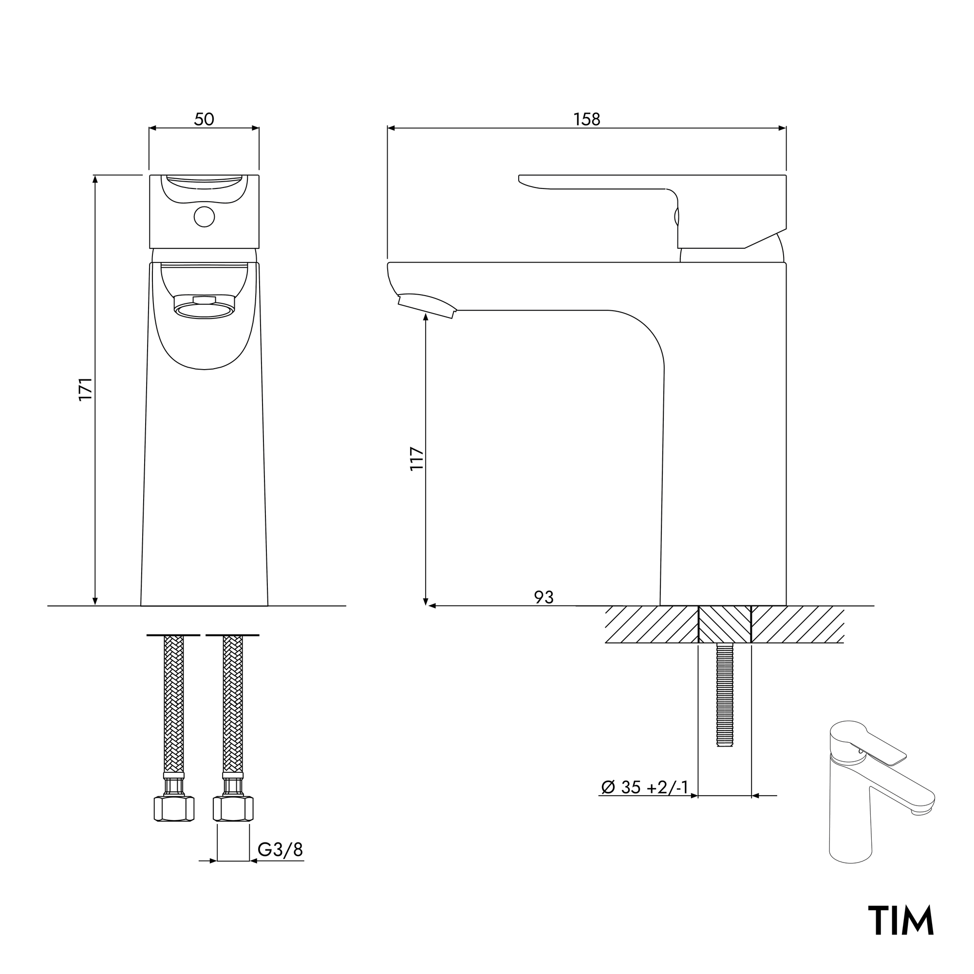 Robinet mitigeur lavabo TIM