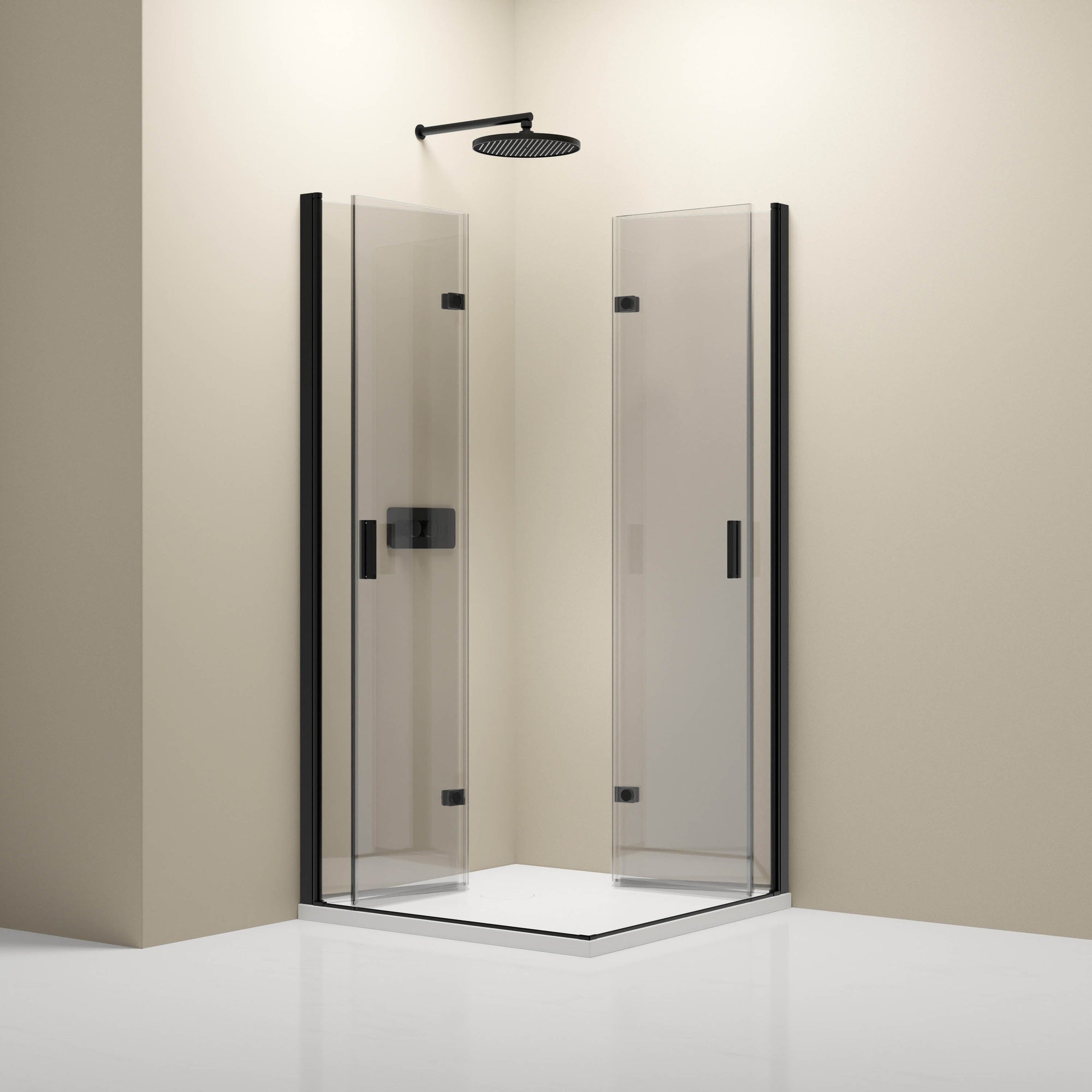 Paroi de douche d'angle avec porte pliante NT213