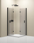 Paroi de douche d'angle avec porte pliante NT213