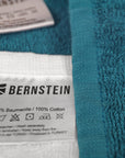 Bernstein Serviettes de bain PURECOTTON - Ensemble de 2 pièces Bleu pétrole & Blanc - 100% Coton - 30 x 50 cm