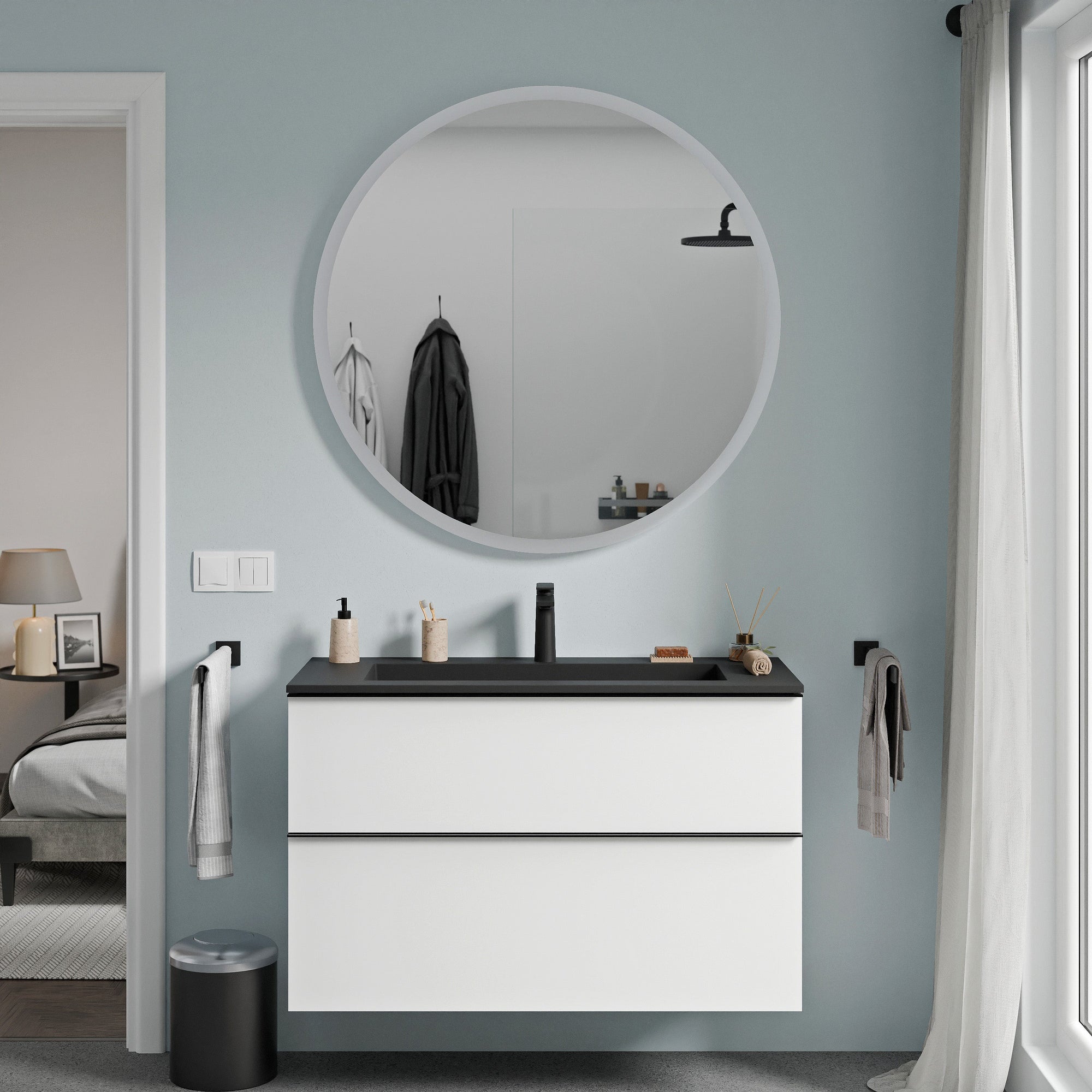 Miroir de salle de bain VARO rond