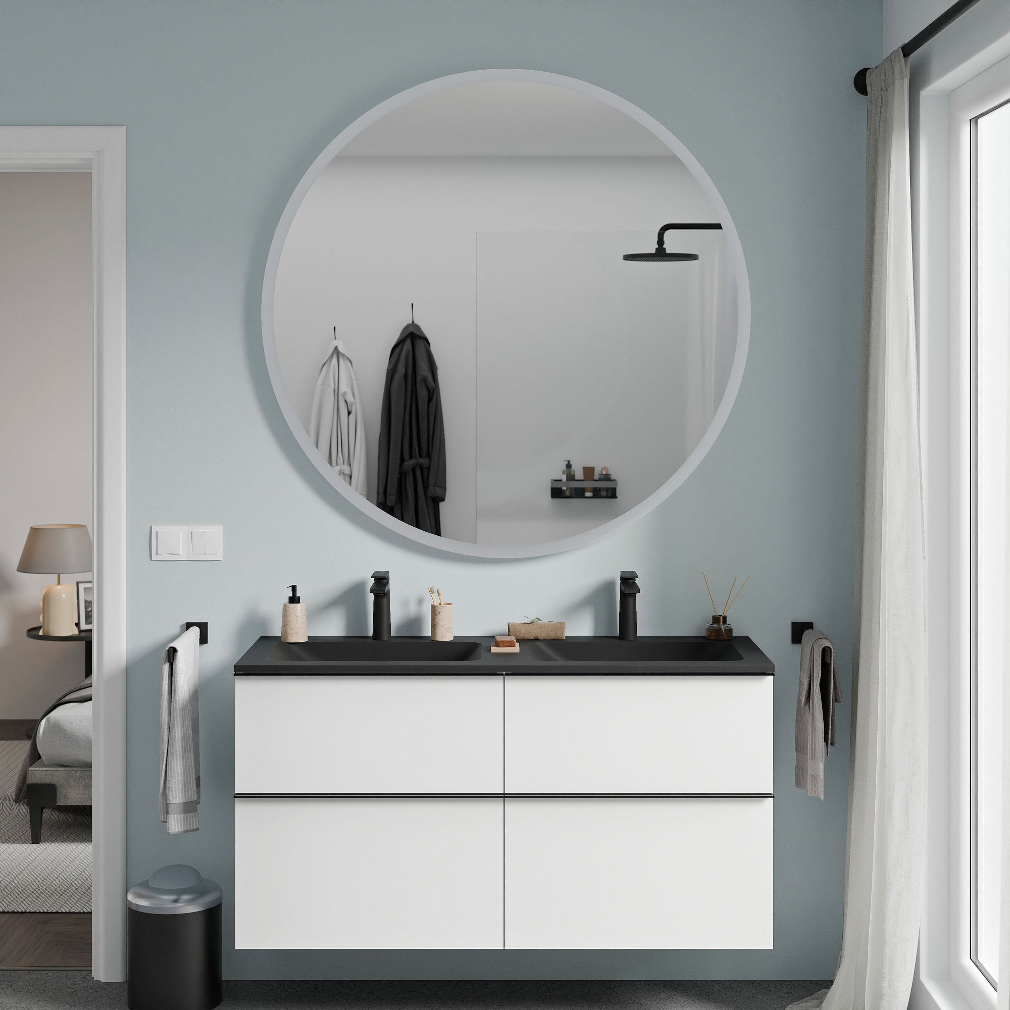 Ensemble de meubles de salle de bain VIREO 120 cm avec double vasque