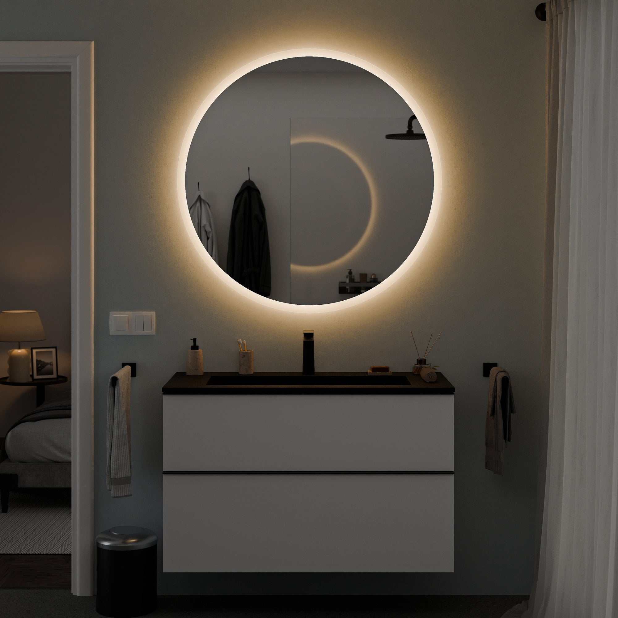 Miroir de salle de bain VARO rond