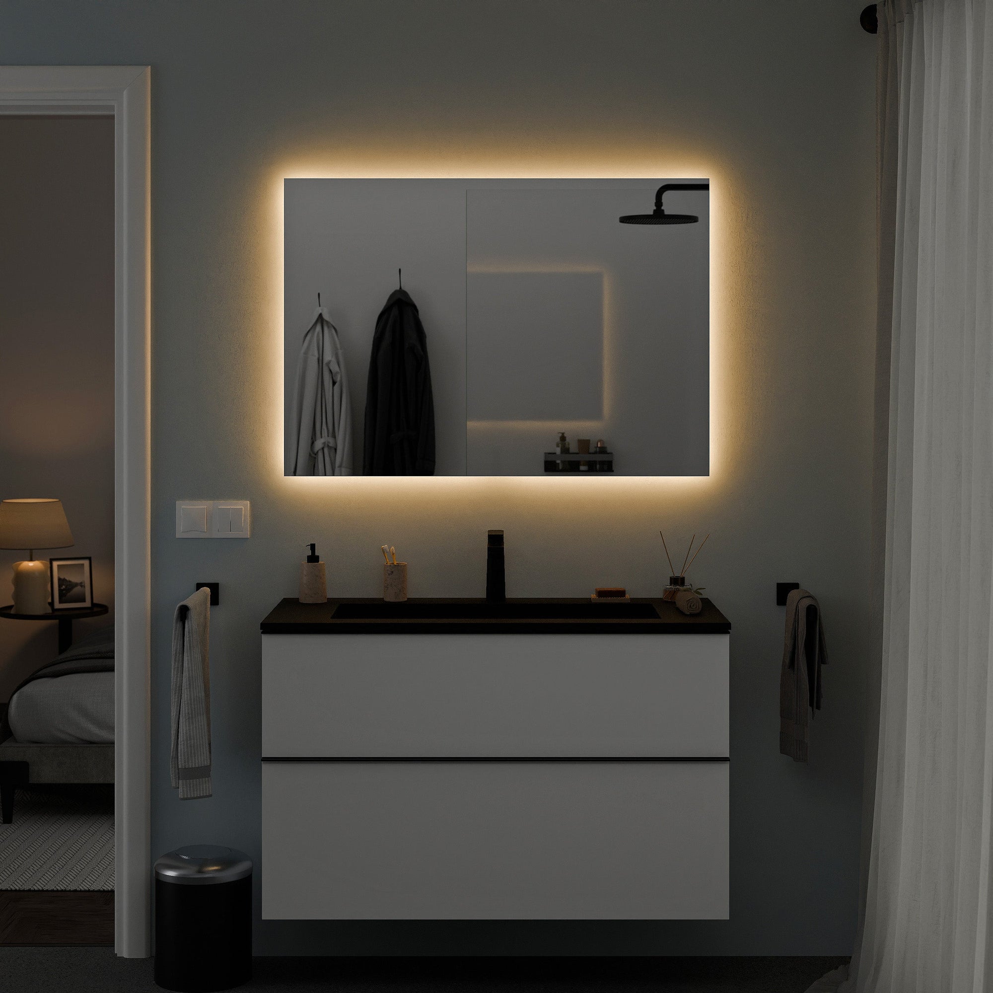 Miroir de salle de bain NEO rectangulaire