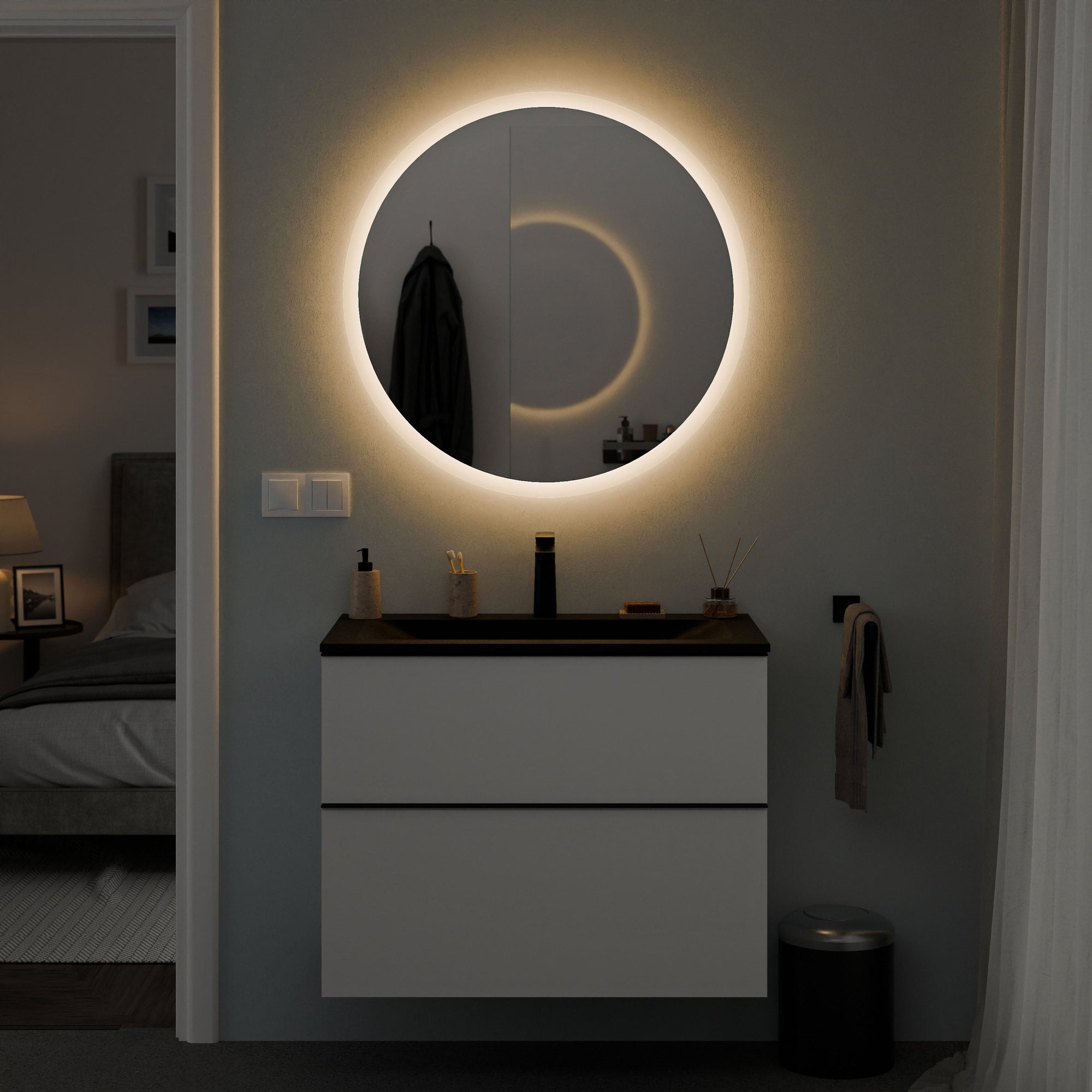 Ensemble de meubles de salle de bain VIREO 80 cm avec lavabo