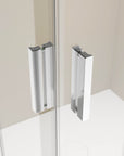Paroi de douche d'angle avec porte pliante NT213