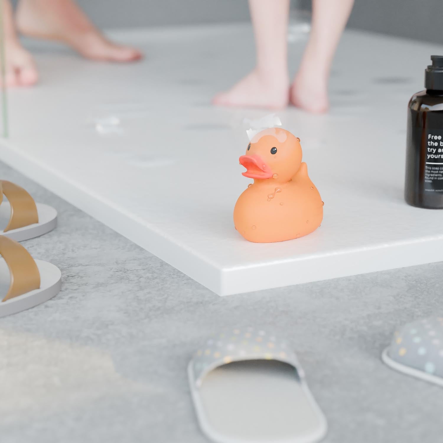 Receveur de douche en fonte minérale LAVOA - Blanc mat - Dimensions au choix