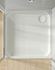 Receveur de douche plat acrylique TIM - blanc brillant - dimensions au choix