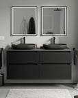 Meuble salle de bain VIREO 140 cm pour vasque à poser - couleurs au choix