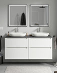 Meuble salle de bain VIREO 140 cm pour vasque à poser - couleurs au choix