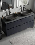 Meuble salle de bain VIREO 140 cm pour vasque à poser - couleurs au choix