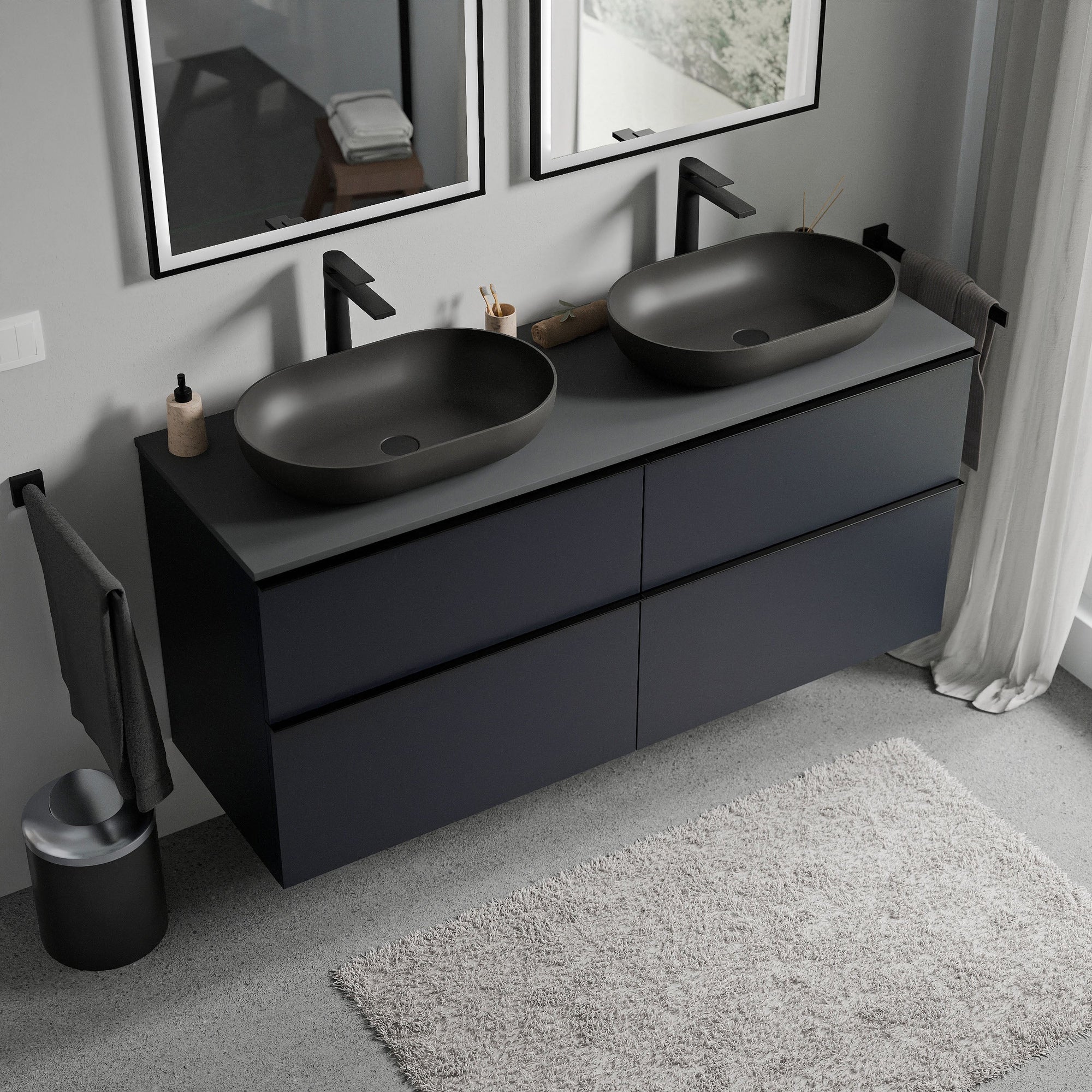 Meuble salle de bains LAVOA 140 cm