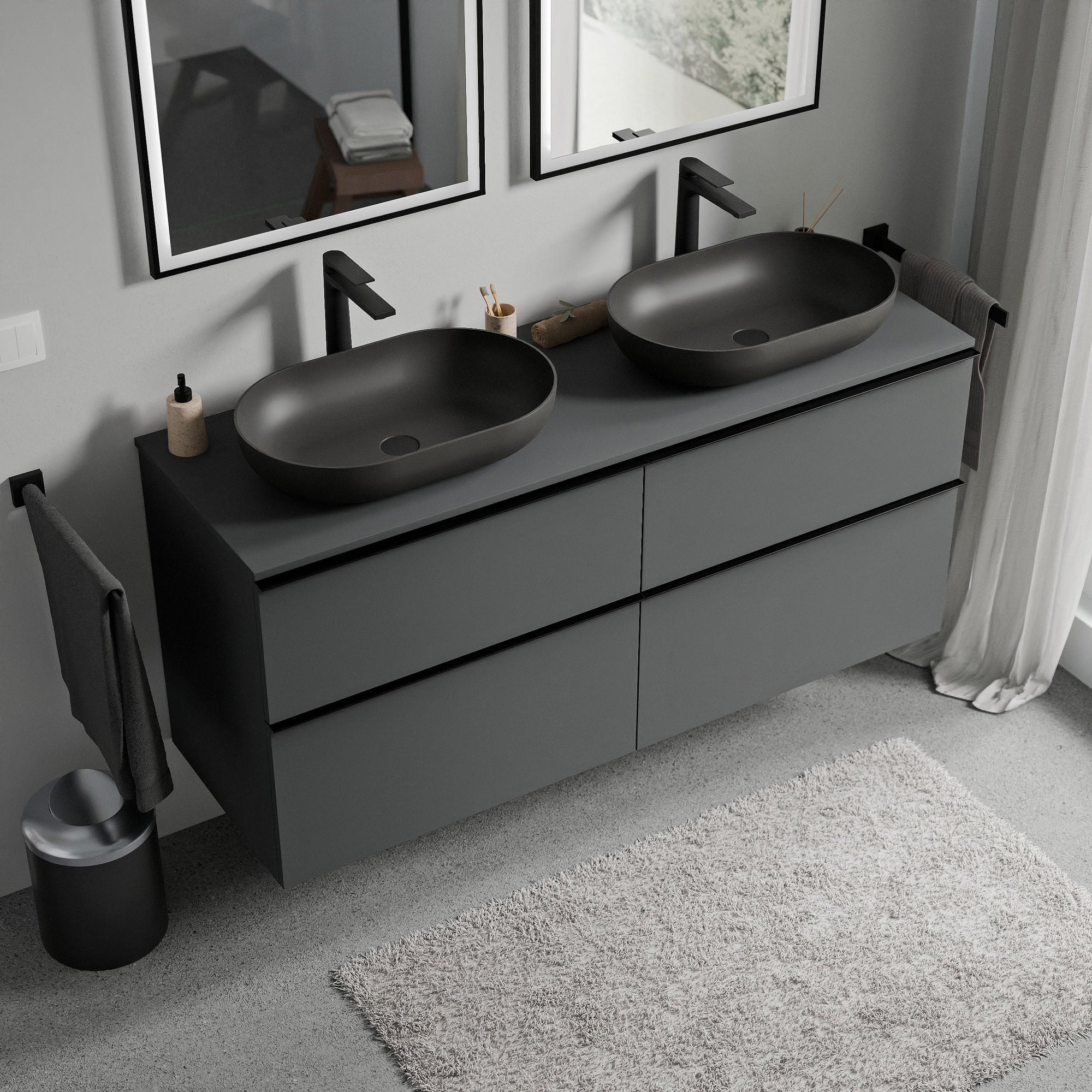 Meuble salle de bains LAVOA 140 cm