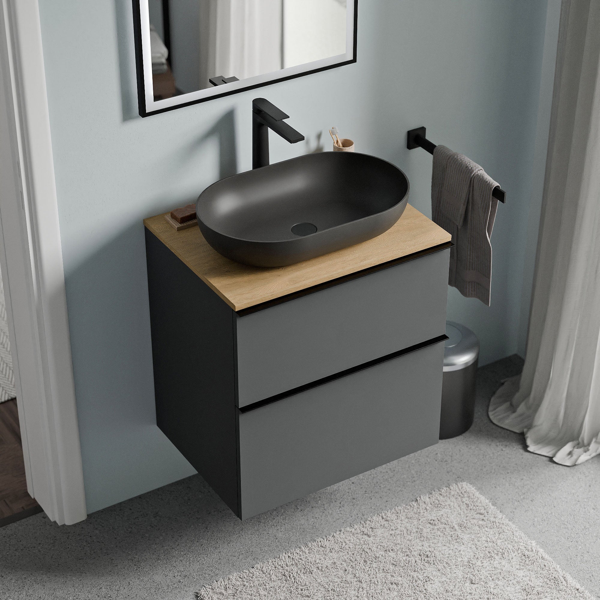 Meuble salle de bain LAVOA 60 cm