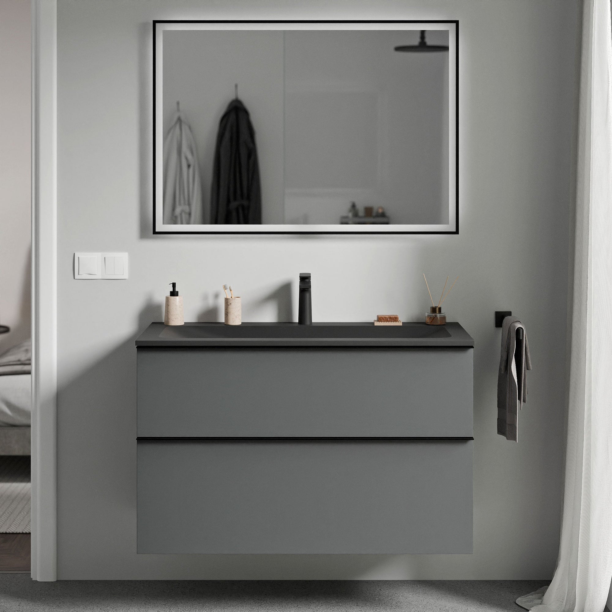Meuble salle de bain LAVOA 100 cm
