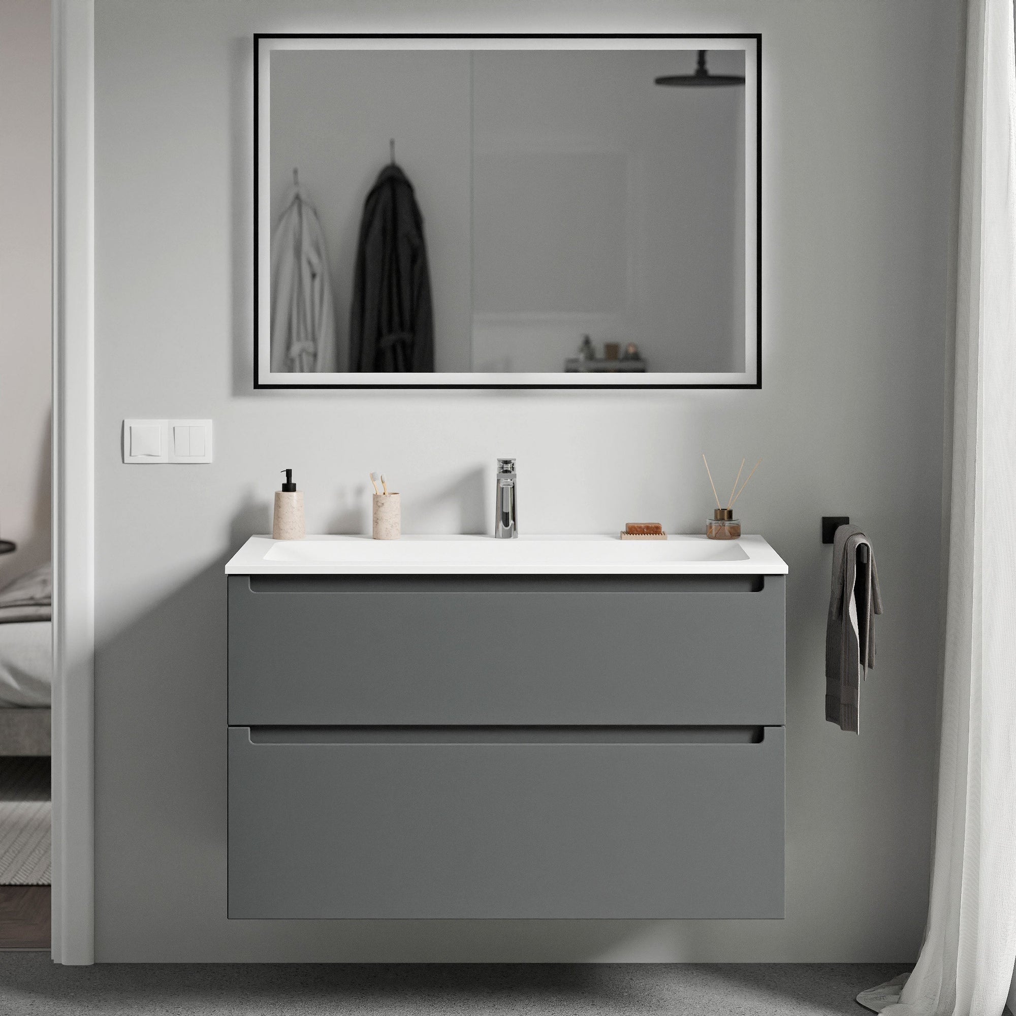 Meuble salle de bain VIREO 100 cm